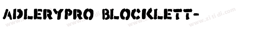 AdleryPro Blocklett字体转换